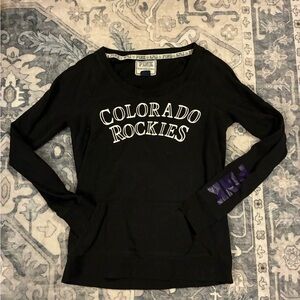 PINK Victoria's Secret Black Colorado Rockies Sweatshirt